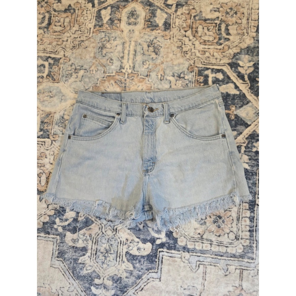 Wrangler Women's High Rise Frayed Hem Distressed Denim Shorts